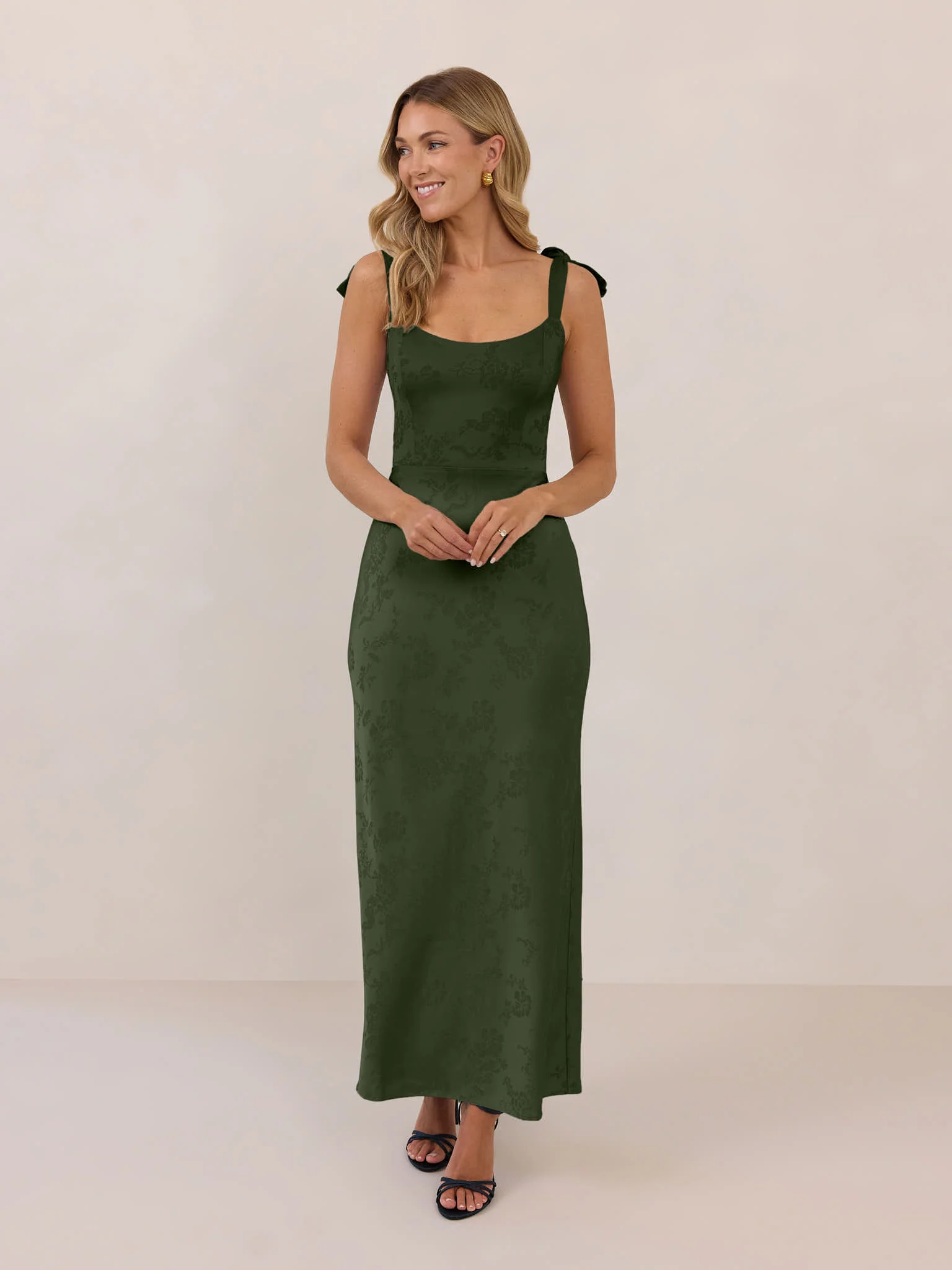 Dark Olive Jacquard Swatch - Image 4