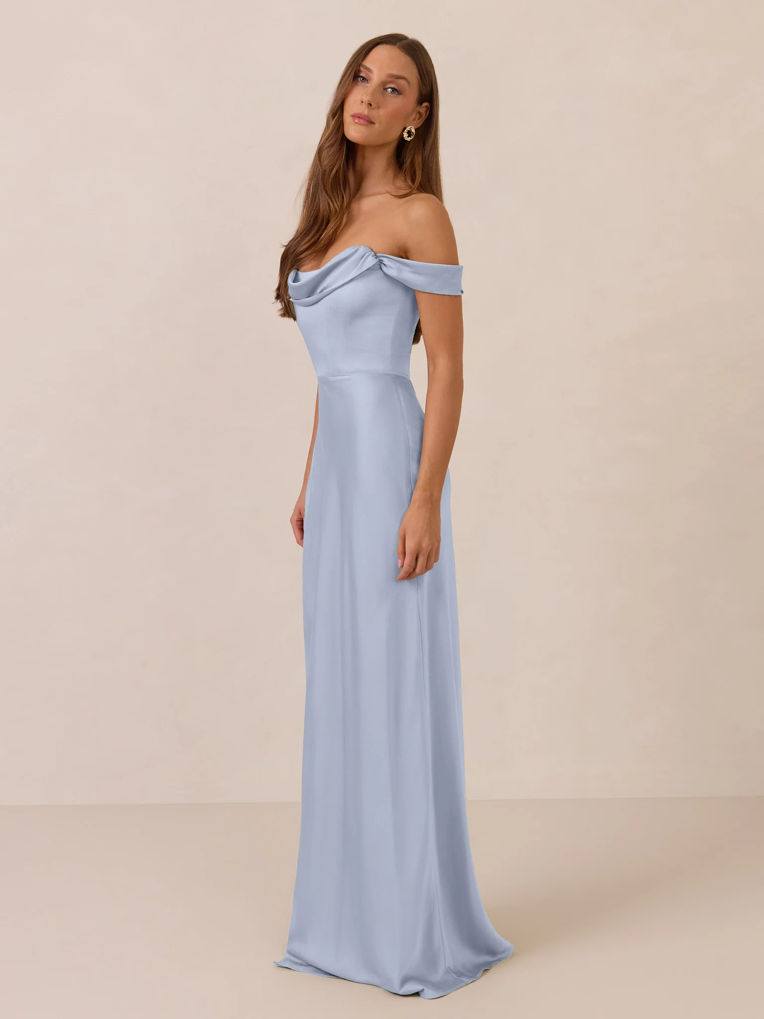 Powder Blue Satin Swatch - Image 2